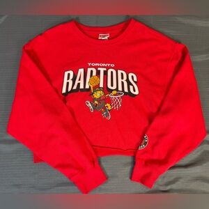 🏀 Toronto Raptors x Garfield Cropped Sweatshirt | Women’s Cropped Fit | Red